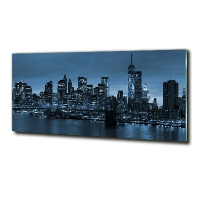 Quadro in verde New York di notte
