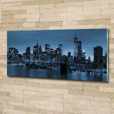 Quadro in verde New York di notte