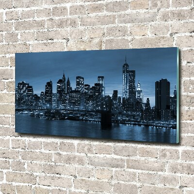 Quadro in verde New York di notte