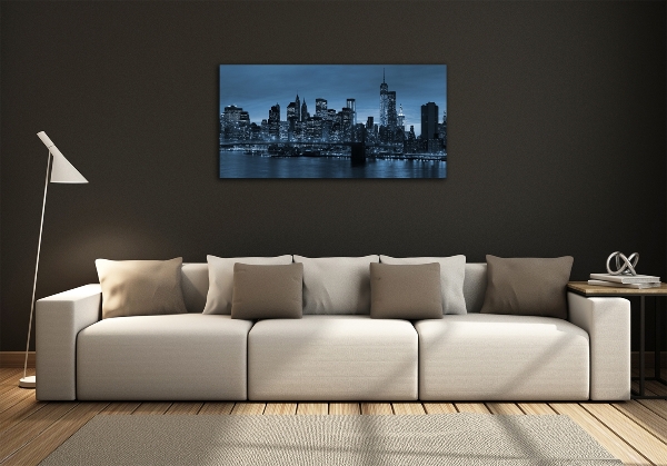 Quadro in verde New York di notte
