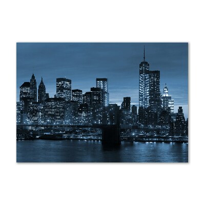 Quadro in verde New York di notte