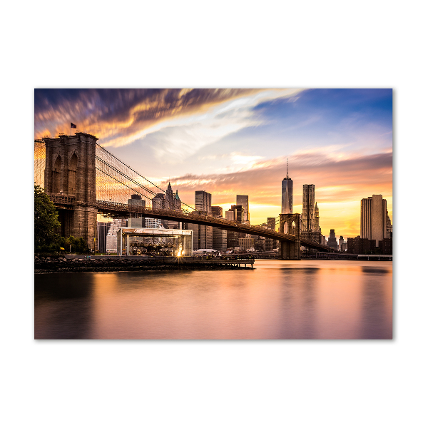 Quadro su vetro Ponte di Brooklyn