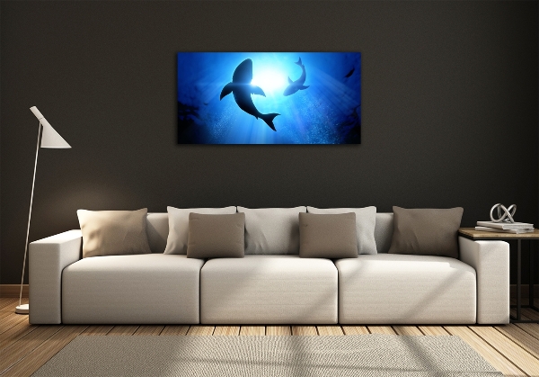 Quadro su vetro Due squali