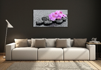 Quadro in vetro Pietre Orchidea