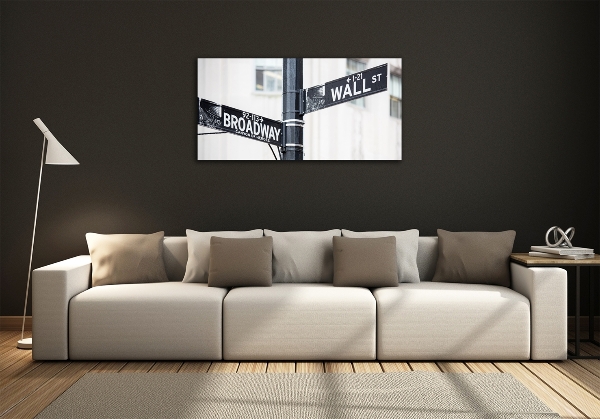Quadro su vetro Insegna di Wall Street