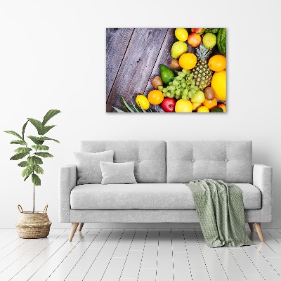 Quadro in vetro Frutta su legno