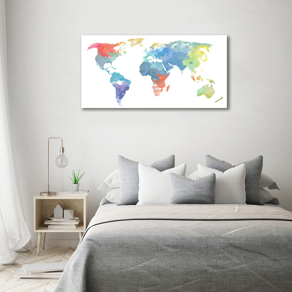 Quadro su vetro Mappa del mondo