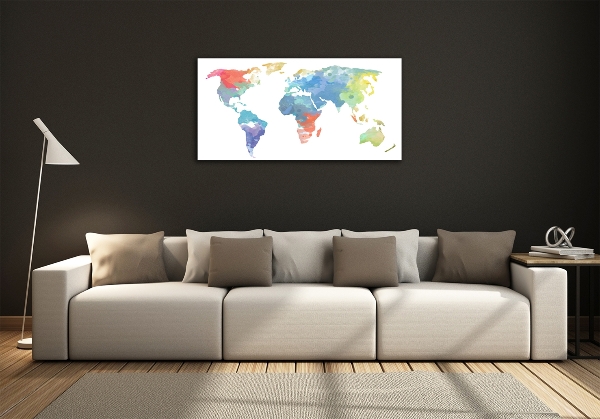 Quadro su vetro Mappa del mondo