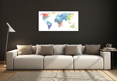 Quadro su vetro Mappa del mondo
