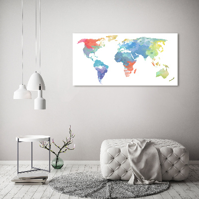 Quadro su vetro Mappa del mondo