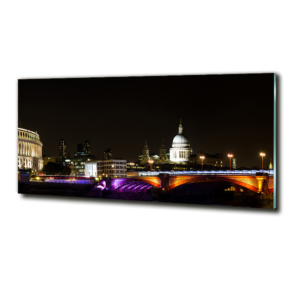 Quadro in vetro Il ponte di notte