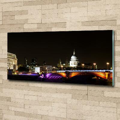 Quadro in vetro Il ponte di notte