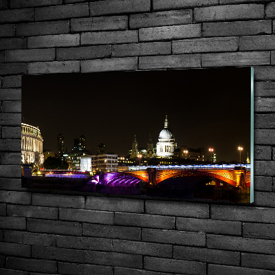 Quadro in vetro Il ponte di notte