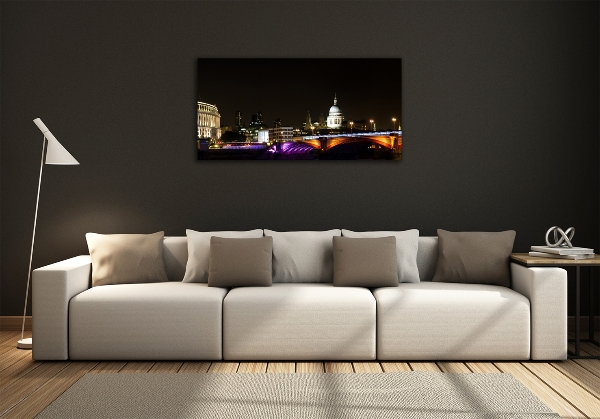 Quadro in vetro Il ponte di notte