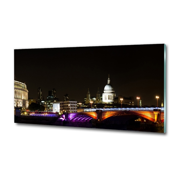 Quadro in vetro Il ponte di notte