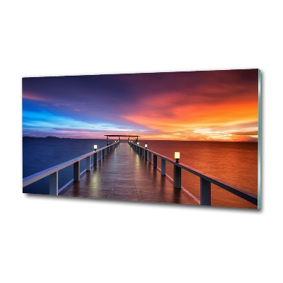 Quadro vetro Ponte di legno