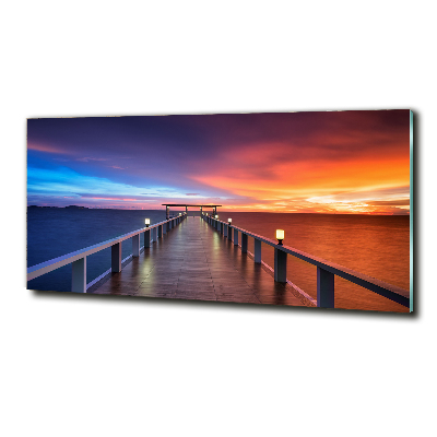 Quadro vetro Ponte di legno