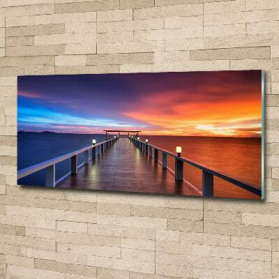 Quadro vetro Ponte di legno