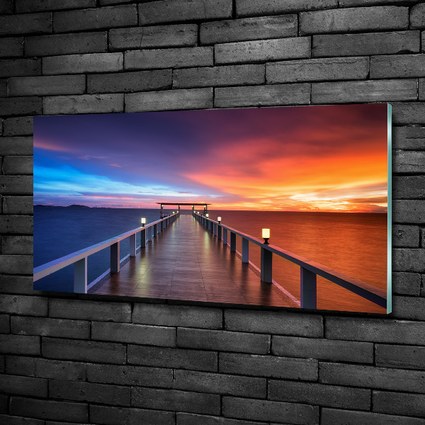 Quadro vetro Ponte di legno