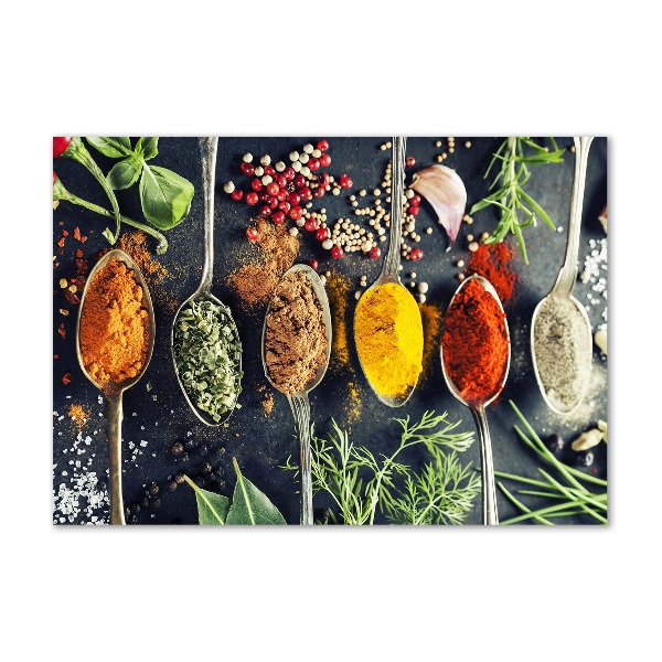 Quadro su vetro Spezie colorate