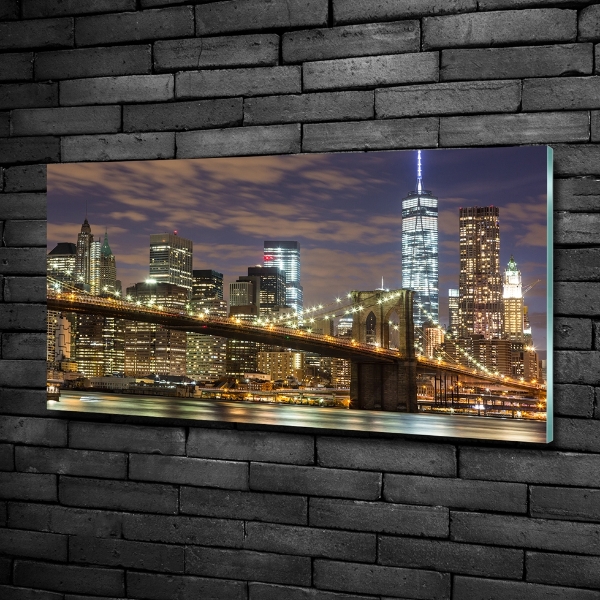 Quadro su vetro Ponte di Brooklyn