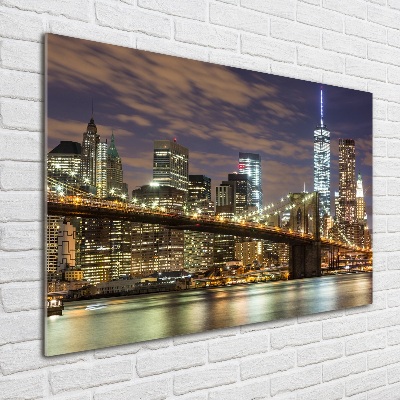 Quadro su vetro Ponte di Brooklyn