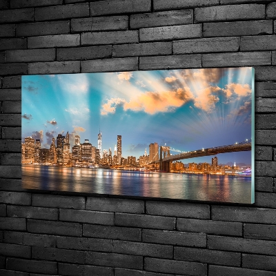 Quadro in verde Ponte di Brooklyn