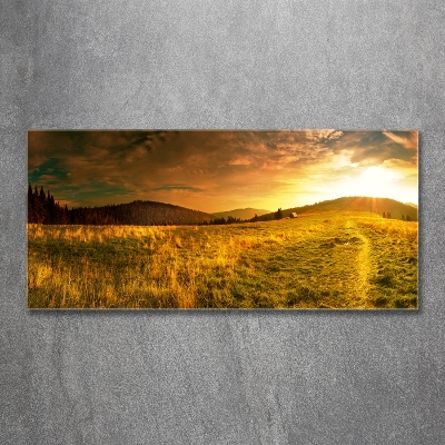 Quadro su vetro Panorama dei Monti Tatra