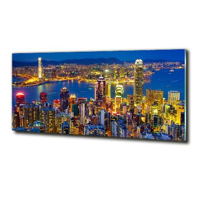 Quadro su vetro Hong Kong di notte