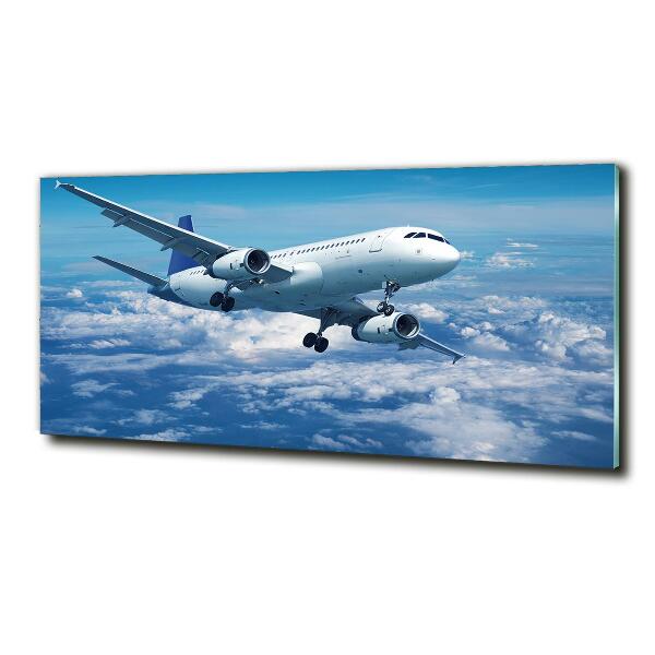 Quadro su vetro Un aereo tra le nuvole