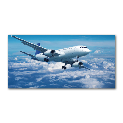 Quadro su vetro Un aereo tra le nuvole