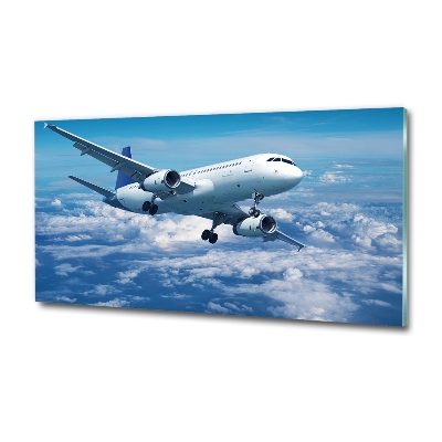 Quadro su vetro Un aereo tra le nuvole