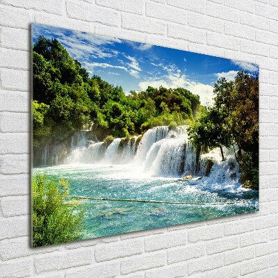 Quadro su vetro Cascata di Krka