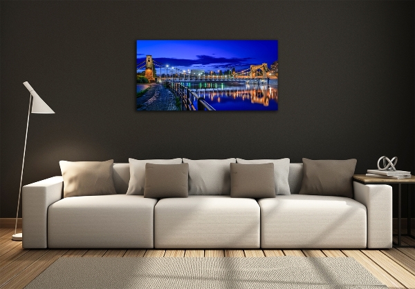 Quadro su vetro Breslavia di notte