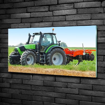 Quadro in verde Trattore nel campo