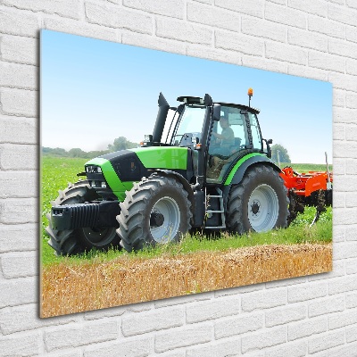 Quadro in verde Trattore nel campo