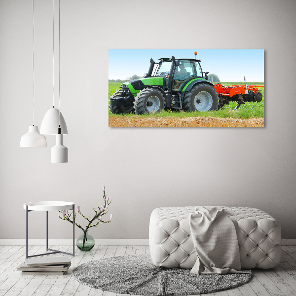 Quadro in verde Trattore nel campo
