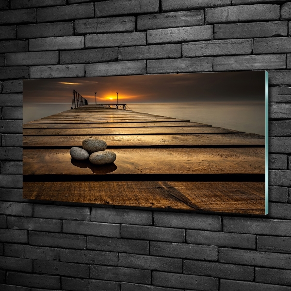 Quadro in vetro Molo in legno