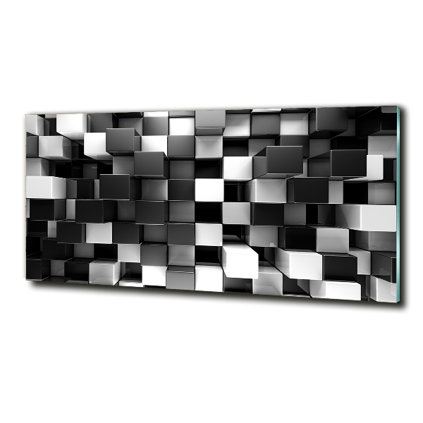 Quadro in verde Astrazione cubica