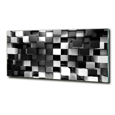 Quadro in verde Astrazione cubica