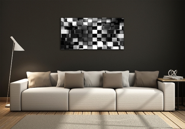 Quadro in verde Astrazione cubica