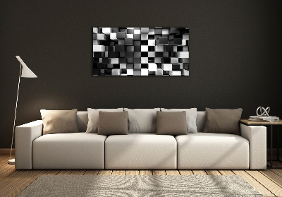 Quadro in verde Astrazione cubica