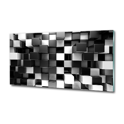 Quadro in verde Astrazione cubica