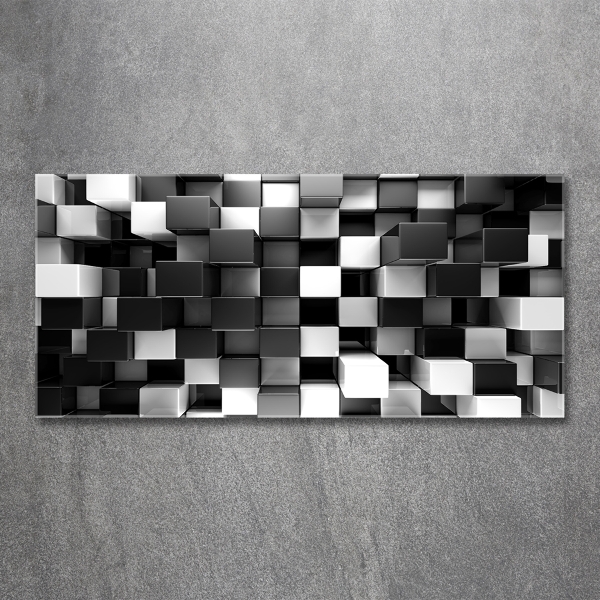 Quadro in verde Astrazione cubica