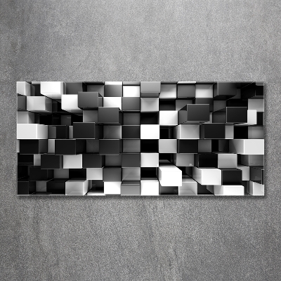 Quadro in verde Astrazione cubica