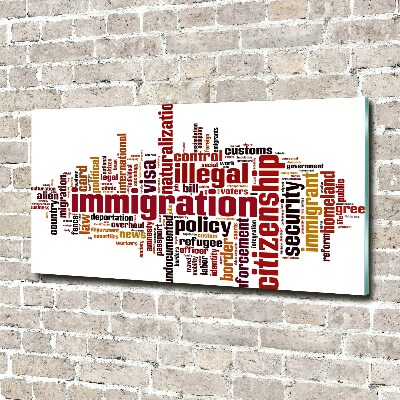 Quadro in verde Immigrazione