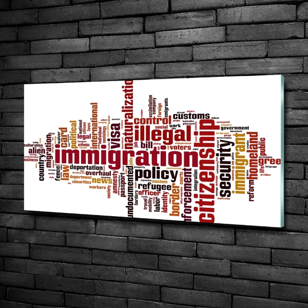 Quadro in verde Immigrazione