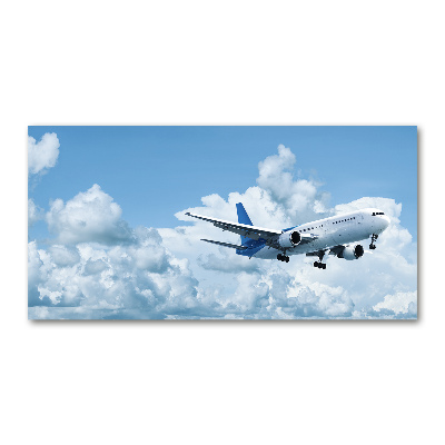 Quadro vetro Un aereo nel cielo