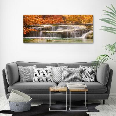 Quadro vetro Cascata in autunno