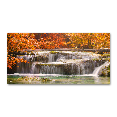 Quadro vetro Cascata in autunno